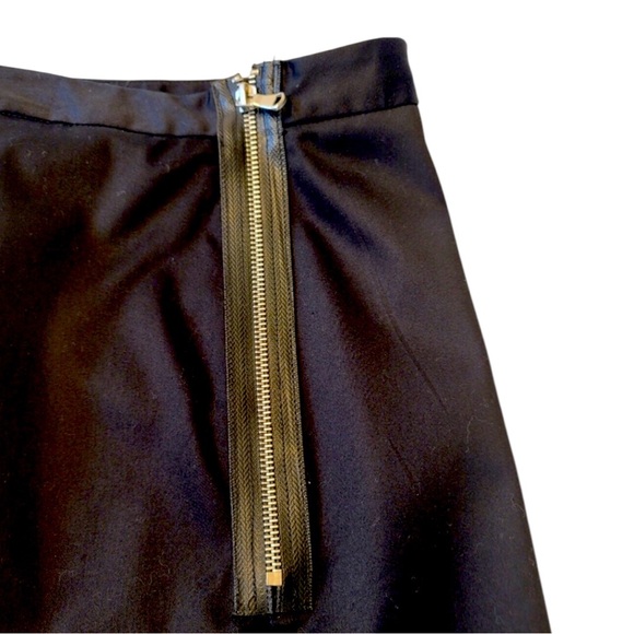 WORTHINGTON BLACK & OFF WHITE PLUS SIZE 16 COLORING BLOCKING SKIRT EXPOSED ZIP - Picture 4 of 15